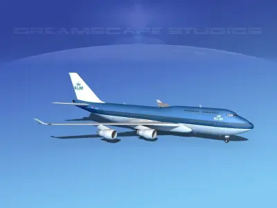 Boeing 747-400 KLM  3D model