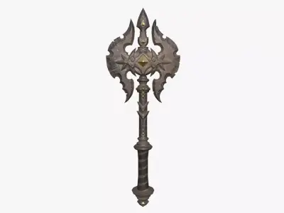 Pixar Dragon Axe Free low-poly 3D model