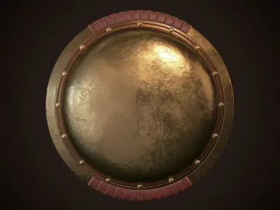 Hoplite Shield Low-poly 3D model