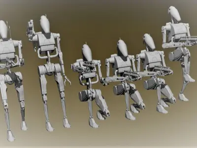 miniatures battledroid pack 01 3D print model