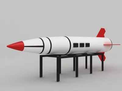 Tactical ballistic missile 3D model