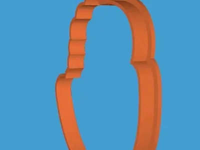 MakeIT Easter Cookie Cutter Dinosaur In Egg With Frame 3D model