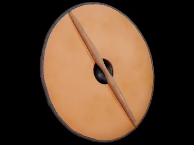 3D Viking shield Game Ready model Low-poly 3D model
