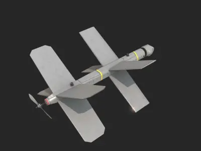 Lancet UAV Drone Lancet3 Loitering Munition Low-poly 3D model