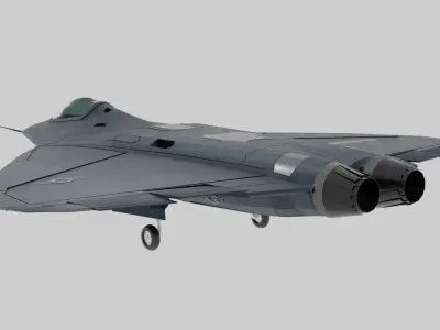 USAF Lockheed Martin - X-44 MANTA - NO TAIL AIRCRAFT - Low-poly 3D model
