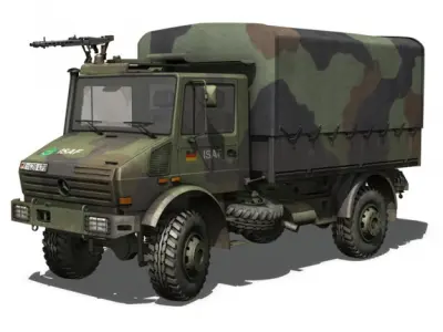Mercedes Benz Unimog U1300 German Army ISAF 3D model
