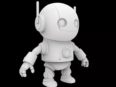 Tiny Robot Companion Figurine 3D Print Model 3D print model purchase