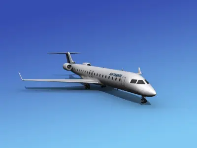 Bombardier CRJ700 Air France 3D model