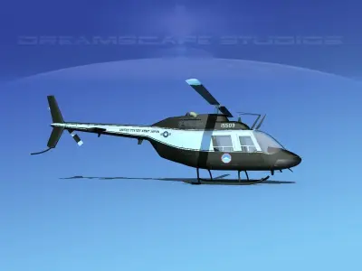 Bell OH-58B US Army Japan 3D model