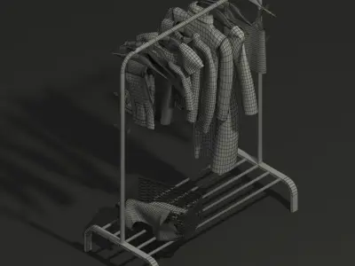 Set of clothes 3D model purchase