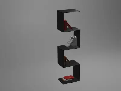 Modern Home Library  Free low-poly 3D model