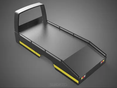 BED ONLY FLATBED TOW TRUCK CAR CARRIER PARKED RECOVERY SERVICE 3D model