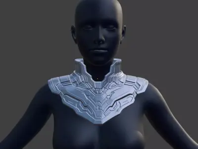 Quantum Ribbed Gorget 3D print model