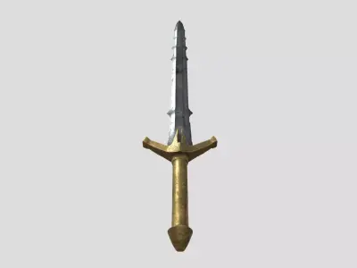 Medieval Longsword Low-poly 3D model