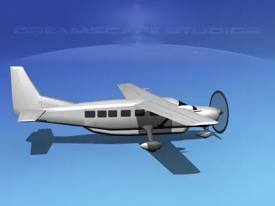 Cessna C208 Caravan LP SS Low-poly 3D model