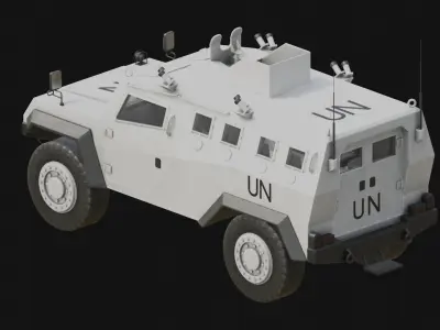 UN Armoured Car Komodo Low-poly 3D model