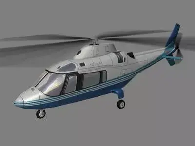 Agusta Helicopter V5 Low-poly 3D model