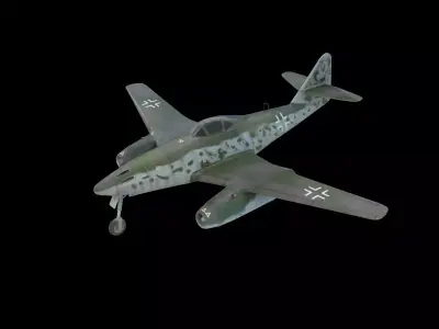 me262 fighter Low-poly 3D model