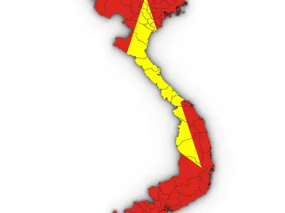 3d Political Map of Vietnam 3D model