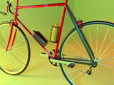Realistic Vintage Road Bicycle 3D Model Low-poly 3D model