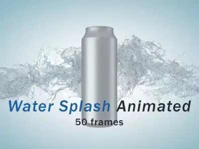 Water Splash Animated 3D model 3D model
