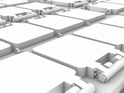 VLS Vertical Launching System Low-poly 3D model