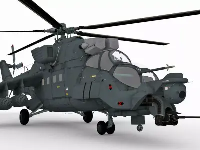 Mil Mi-35M Low-poly 3D model