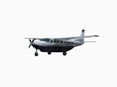 Cessna 208 Caravan Low-poly Low-poly 3D model