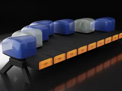 Federal Signal Vector Lightbar Low-poly 3D model