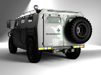 GAZ 2975 Tiger Low-poly 3D model