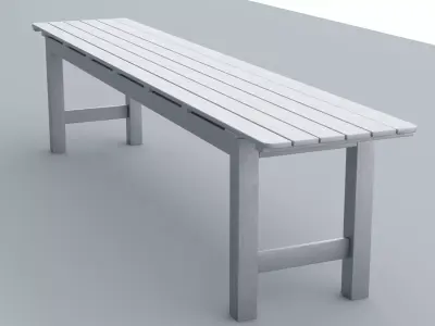 Stell Bench AngsoLow Poly  Low-poly 3D model