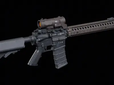 M4 Block II Low-poly 3D model