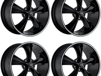 FOOSE Legend Wheel 17x8 Gloss Black With Machined Lip 1965-1973 3D model