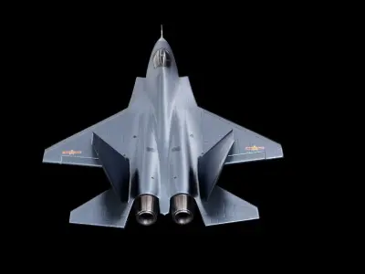 Shenyang J-31 Chinese strike fighter Low-poly 3D model