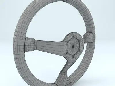 Steering Wheel Sparco R325 Suede Black 3D model