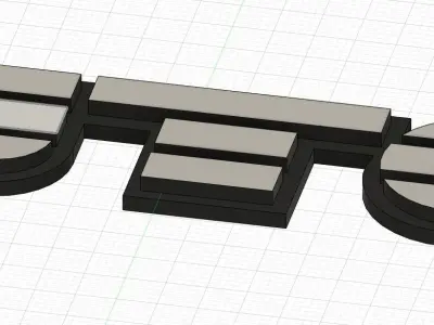 Vauxhall opel GTE logo badge 3D print model