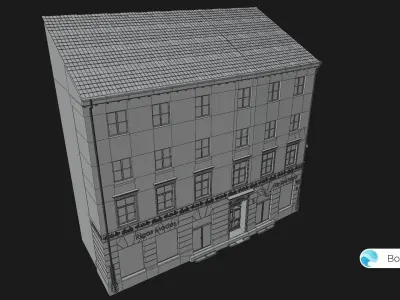 Old Riga Building 3D model Low-poly 3D model Low-poly 3D model