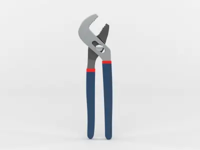 5-piece Pliers Set 3D model