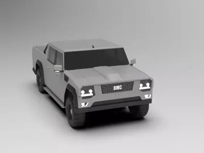 BMC pickup truck small truck transport vehicle model 3D print model