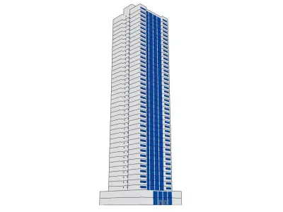 Simple Textured Building 02 3D model