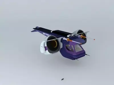 XH Scout Space reconnaissance helicopter class Free 3D model