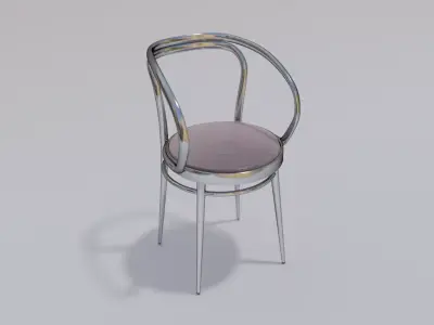 Metal Frame Dining Chair Free 3D model