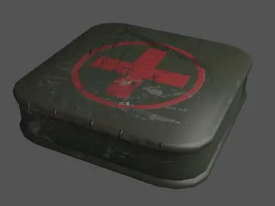 First Aid Kit Military Low-poly 3D model