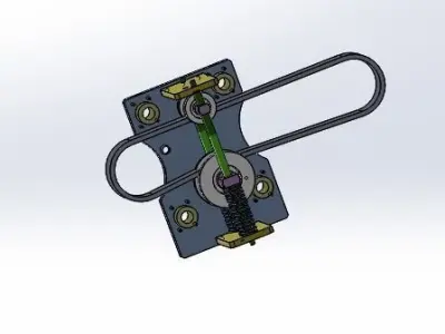 Belt tightening pulley 3D model