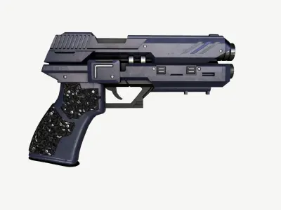 RedHood Pistol Low-poly 3D model