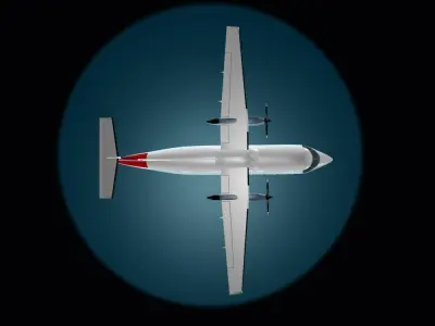 American Airlines dash 8-300 3D model