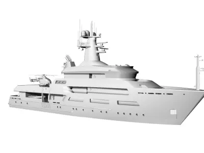 63 Meter Explorer Superyacht 3D model