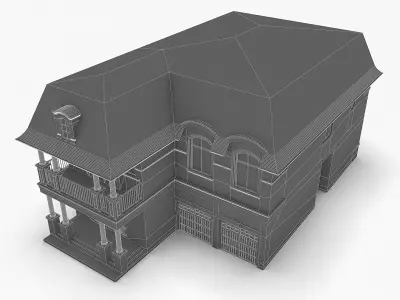 Cottage House 06  Low-poly 3D model