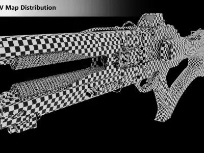 Xeno Rail Gun - A Concept 3D Weapon Low-poly 3D model