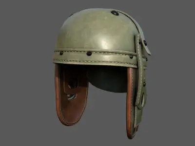 Helmet combat military Scifi 3d model  Low-poly 3D model